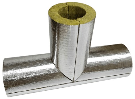 Цилиндр минераловатный ЭР 76х20мм с алюминиевой фольгой